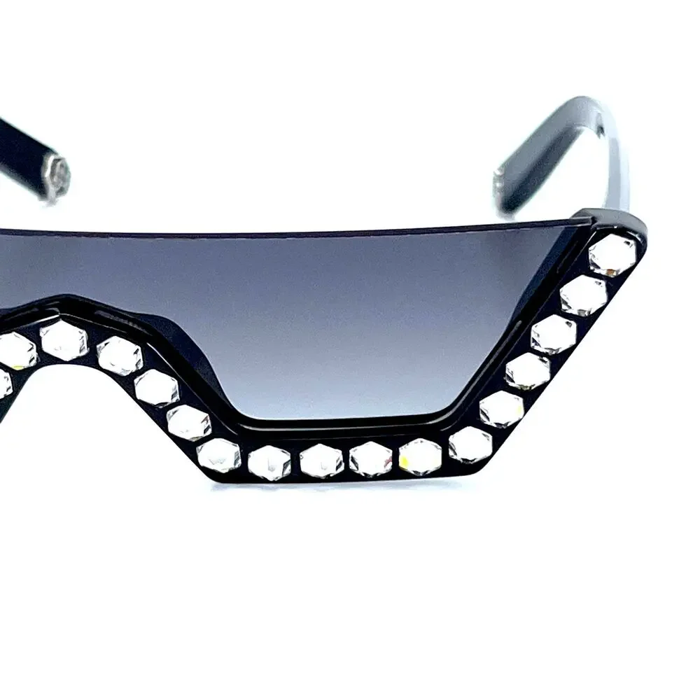 NEW!!! PHILIPP PLEIN Sunglasses Plein Crystal Lux SPP031S Col.0700 Authentic